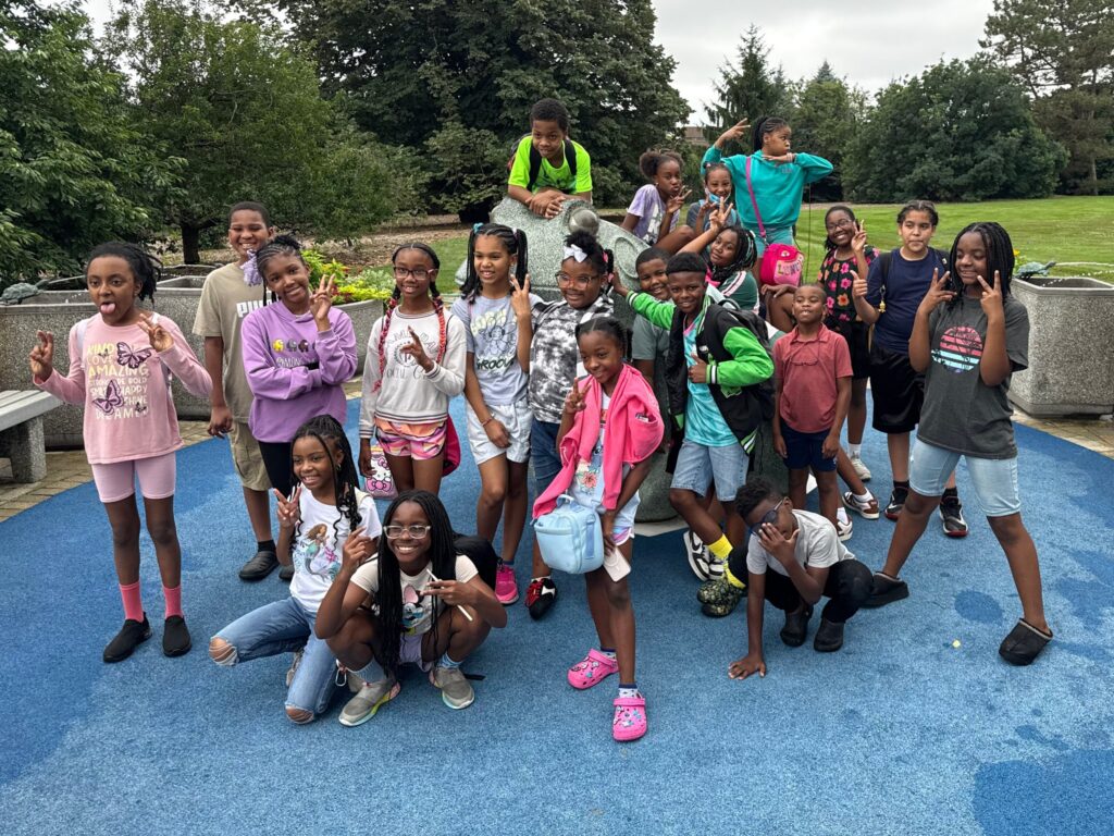 Students from the Flint Freedom Schools Collaborative summer literacy program on a field trip